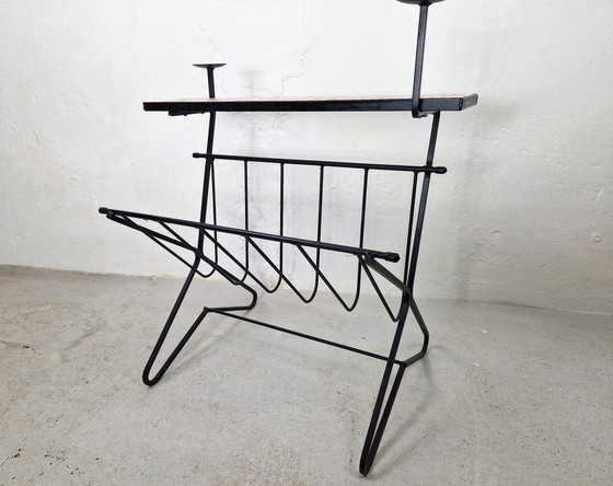 Image 1 of Table d'appoint vintage avec lutrin et chandeliers