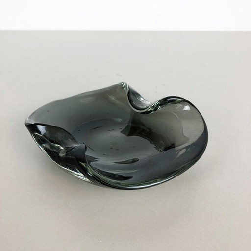 Vintage New Old Stock Murano Glass Shell Bowl Antonio da Ros Cenedese Italy 1960s