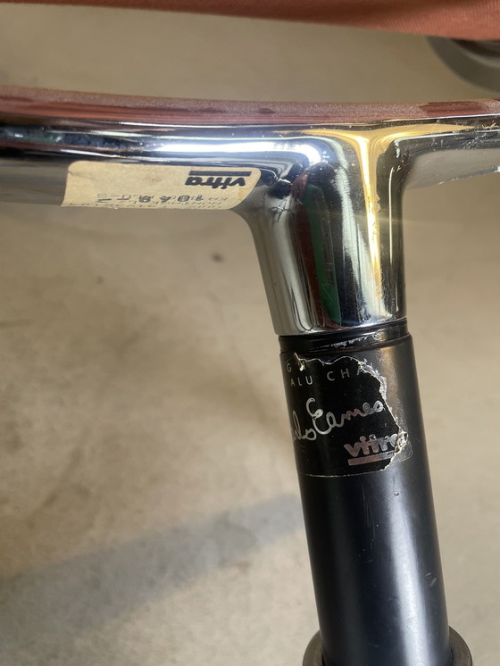 Image 1 of 2X Vitra Eames Ea 108 Chair Cuir Cognac