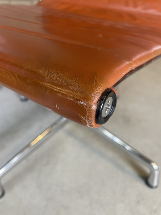 Image 1 of 2X Vitra Eames Ea 108 Chair Cuir Cognac