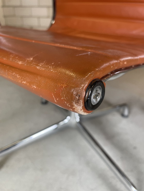 Image 1 of 2X Vitra Eames Ea 108 Chair Cuir Cognac