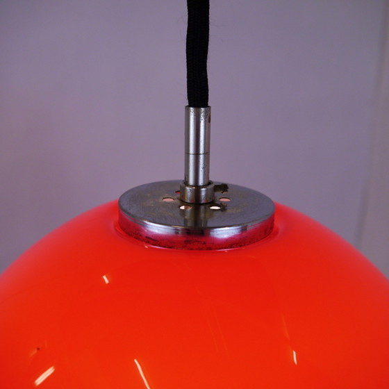 Image 1 of Lampe pendante rétro en verre rouge