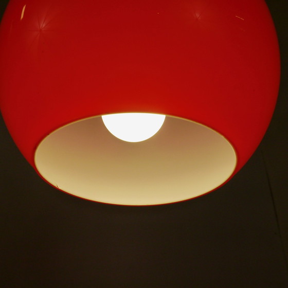 Image 1 of Lampe pendante rétro en verre rouge