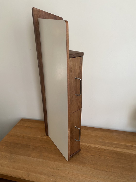 Image 1 of Mid Century Vanity Wall Cabinet Flottant Avec Miroir