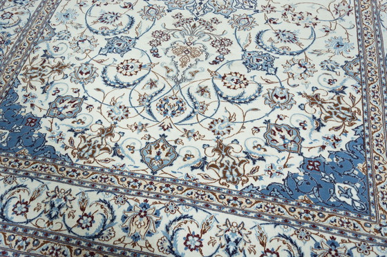 Image 1 of Tapis persan noué à la main Naïn 9 La avec soie - 341 X 256 cm