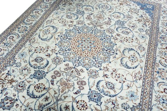 Image 1 of Tapis persan noué à la main Naïn 9 La avec soie - 341 X 256 cm