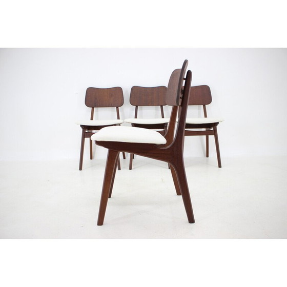 Image 1 of Ensemble de 4 chaises de salle à manger vintage en teck modèle 74 par Ib Kofod-Larsen, Danemark années 1960