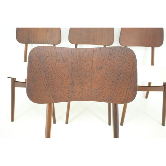 Image 1 of Ensemble de 4 chaises de salle à manger vintage en teck modèle 74 par Ib Kofod-Larsen, Danemark années 1960