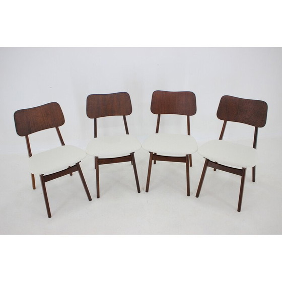 Image 1 of Ensemble de 4 chaises de salle à manger vintage en teck modèle 74 par Ib Kofod-Larsen, Danemark années 1960