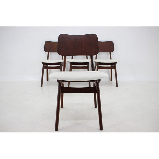 Image 1 of Ensemble de 4 chaises de salle à manger vintage en teck modèle 74 par Ib Kofod-Larsen, Danemark années 1960