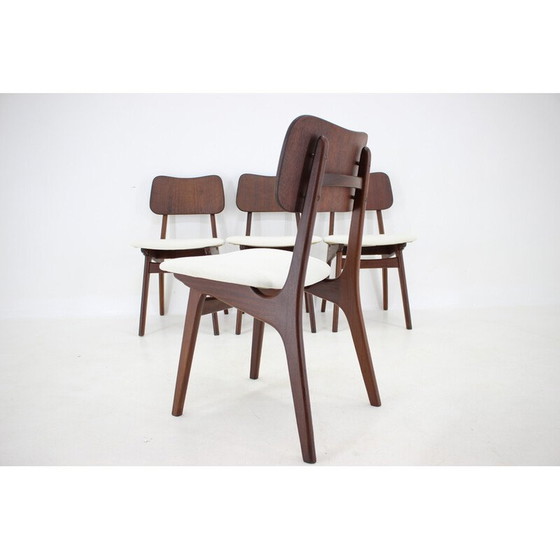 Image 1 of Ensemble de 4 chaises de salle à manger vintage en teck modèle 74 par Ib Kofod-Larsen, Danemark années 1960