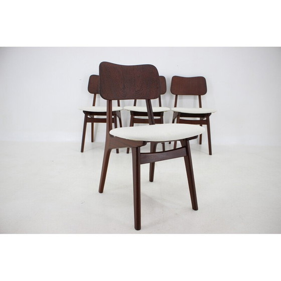 Image 1 of Ensemble de 4 chaises de salle à manger vintage en teck modèle 74 par Ib Kofod-Larsen, Danemark années 1960