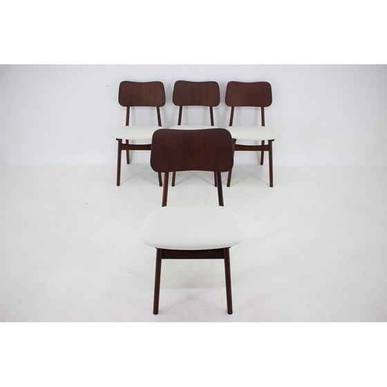 Image 1 of Ensemble de 4 chaises de salle à manger vintage en teck modèle 74 par Ib Kofod-Larsen, Danemark années 1960