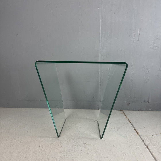Image 1 of Table de salon postmoderne en verre, années 1980