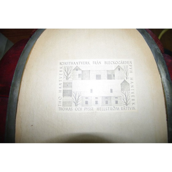 Image 1 of Miroir vintage en laiton par Thomas Pysse Dk, Danemark 1950