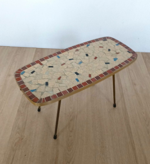 Table d'appoint en mosaïque Fifties