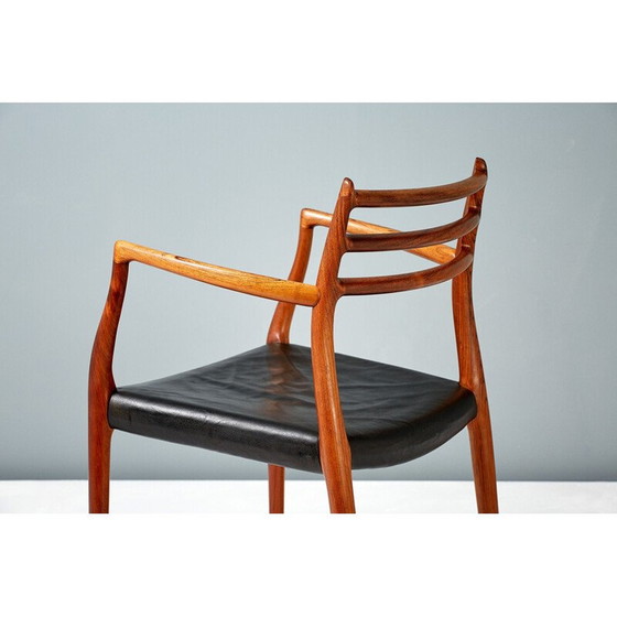 Image 1 of Fauteuil noir modèle 62 pour J.L. Moller en bois de rose 1960