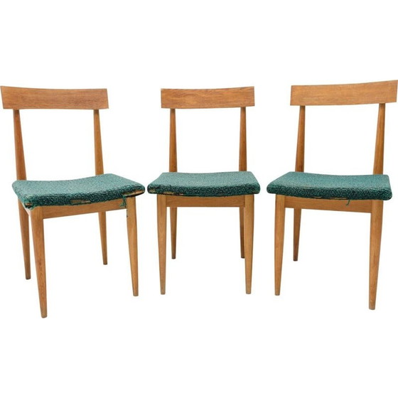 Image 1 of Ensemble de 3 chaises vintage en bois de hêtre par Jitona, Tchécoslovaquie 1970