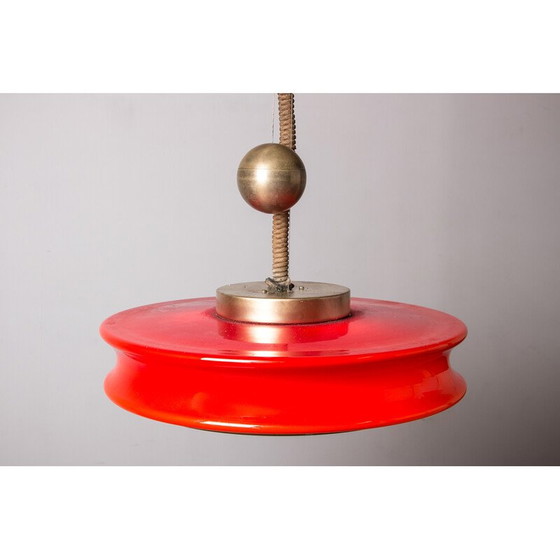 Image 1 of Lampe suspendue Orion en verre et laiton par Schwarz et Staff Leuchten pour Staff Leuchten, Allemagne 1965