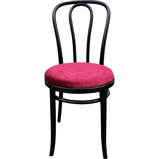 Chaises vintage en bois de hêtre et tissu par Michael Thonet pour Ton, Pologne 1970