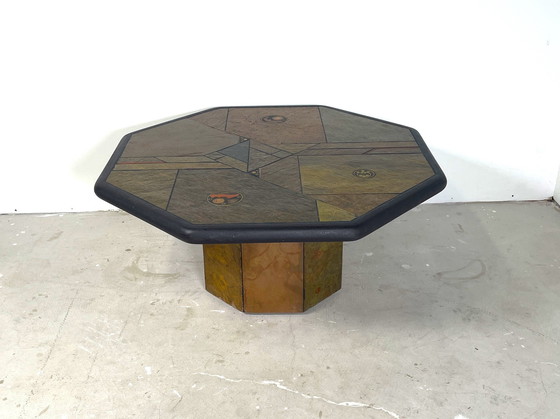 Image 1 of Paul Kingma Table basse brutaliste octogonale