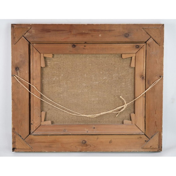 Image 1 of Peinture marine vintage avec cadre doré, 1920