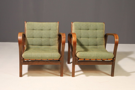 Image 1 of Paire de fauteuils par Karel Kozelka & Antonín Kropáček | Interier Praha, 1940S
