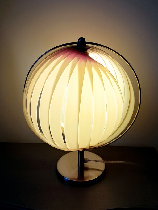 Lampe Moon Kare Jaune. Années 80