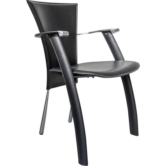 Image 1 of Fauteuil en cuir vintage Stine Line 1990
