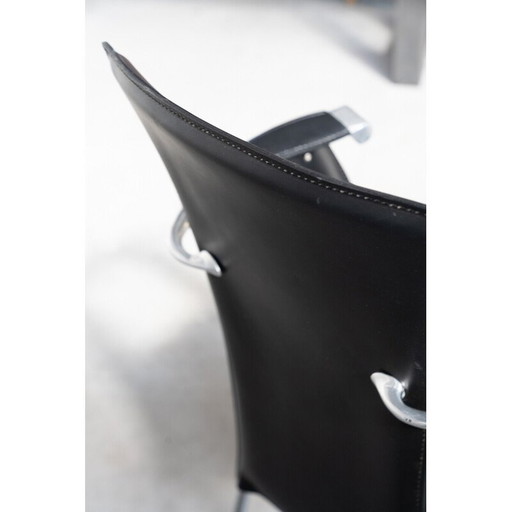 Fauteuil en cuir vintage Stine Line 1990