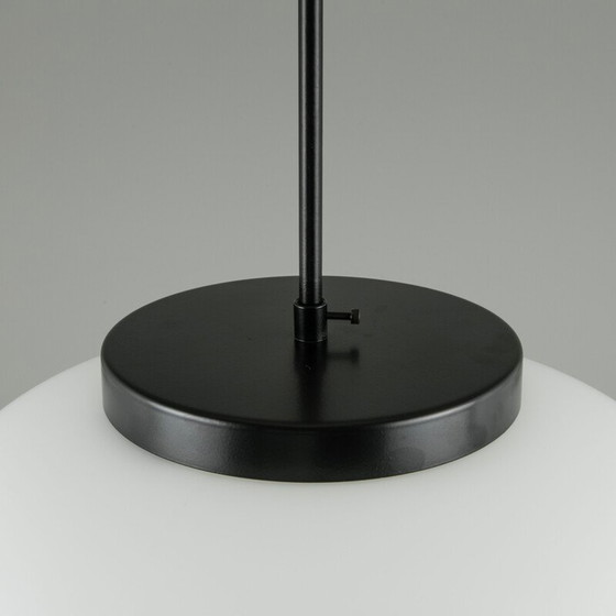 Image 1 of Suspension vintage en verre opale, tchèque 1970