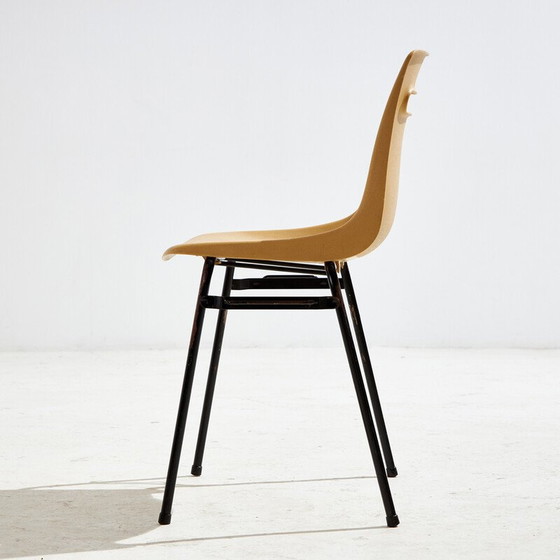 Image 1 of Ensemble de 4 chaises vintage Grosfillex en métal et plastique, 1960