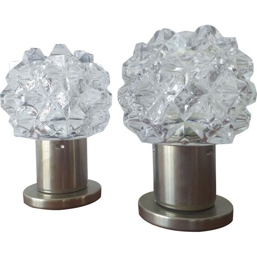 Paire de lampes de table vintage de Kamenicky Senov, 1970