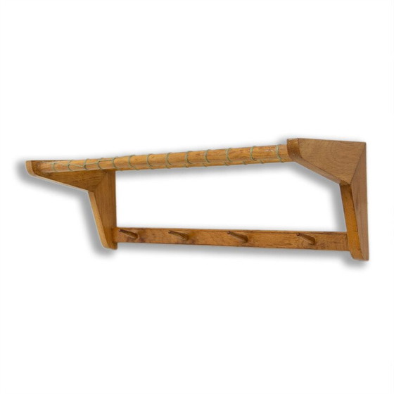Image 1 of Etagère murale vintage en bois de hêtre par Krásná Jizba, Tchécoslovaquie 1960