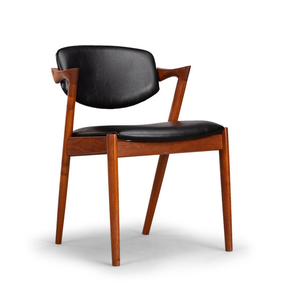 Image 1 of Chaise Z en teck rembourrée par Kai Kristiansen pour Slagelse Mobelvaerk, 1960S, lot de 4