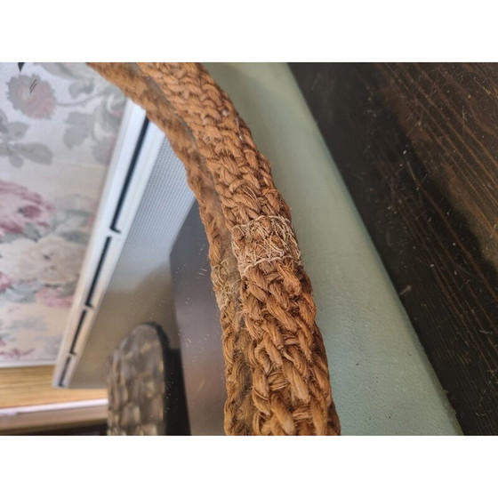 Image 1 of Miroir vintage en corde, 1960