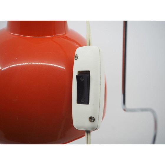 Image 1 of Lampe de table rouge vintage, Tchécoslovaquie