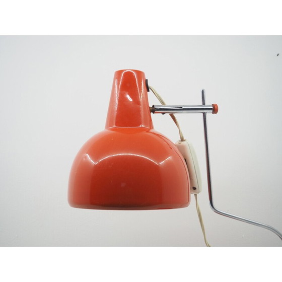 Image 1 of Lampe de table rouge vintage, Tchécoslovaquie