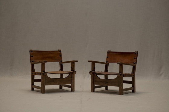 Image 1 of Ensemble de fauteuils Brutalist espagnols