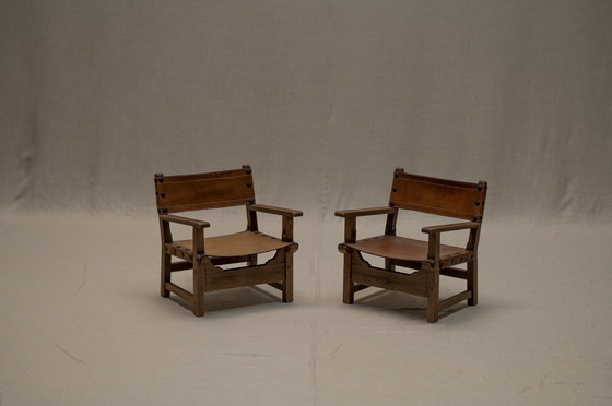 Image 1 of Ensemble de fauteuils Brutalist espagnols