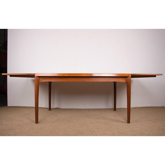 Image 1 of Table de salle à manger extensible en teck par Henning Kjaernulf pour Vejle Stole, Danemark 1960