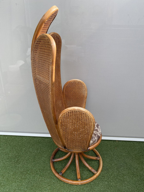 Image 1 of Chaise à main en rotin vintage