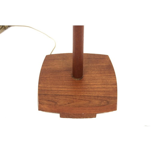 Lampadaire vintage en teck et métal, Suède 1950