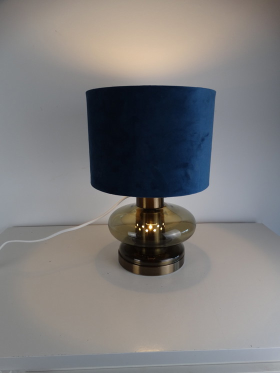 Image 1 of Lampe de table en verre vintage