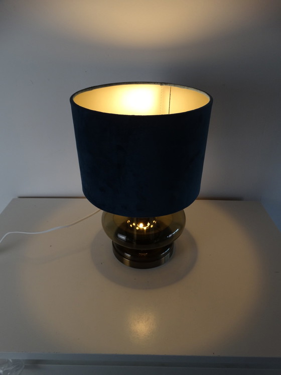 Image 1 of Lampe de table en verre vintage