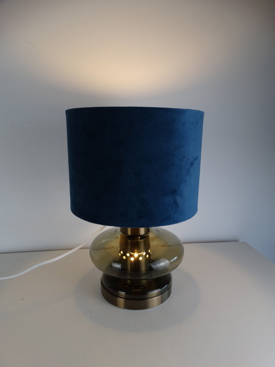Image 1 of Lampe de table en verre vintage