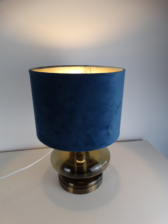 Image 1 of Lampe de table en verre vintage