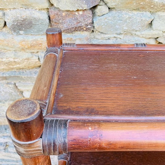 Image 1 of Etagère vintage en bambou et bois, 1970