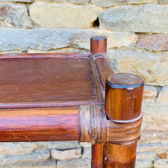 Image 1 of Etagère vintage en bambou et bois, 1970