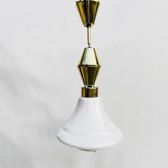 Image 1 of Lampe suspendue vintage par Kamenický Šenov, Tchécoslovaquie années 1950